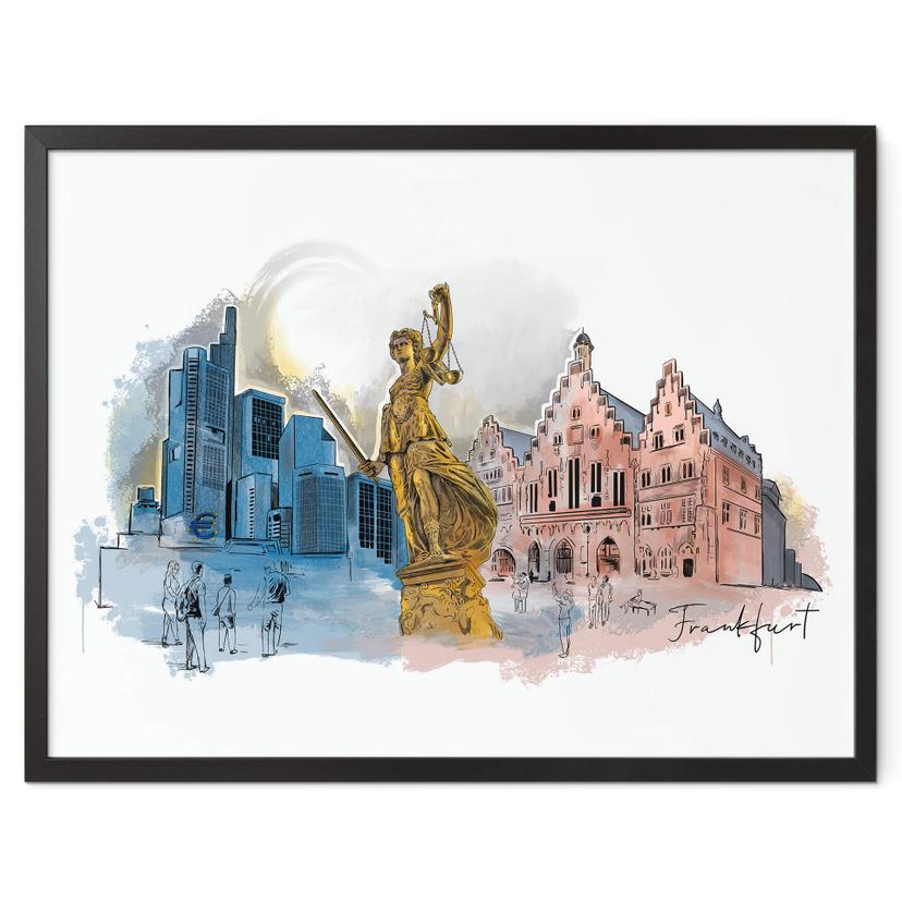 Póster Fráncfort - Ama tu ciudad