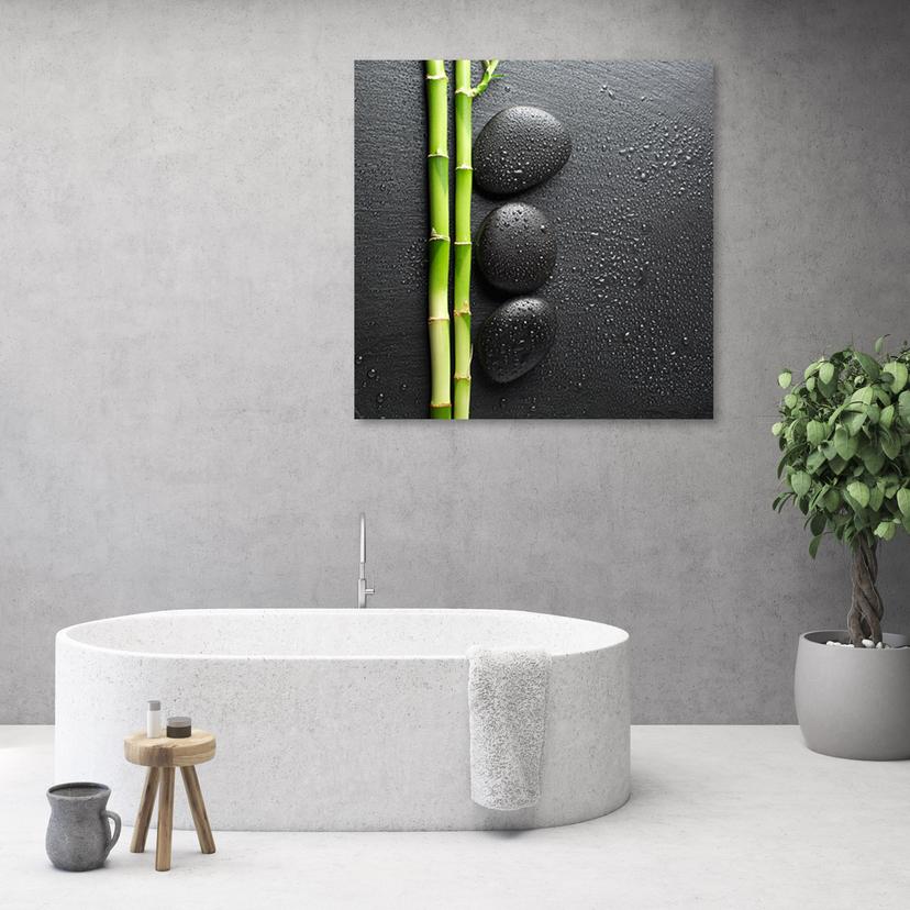 Stampe su tela, Pietre di bambù Zen Wellness