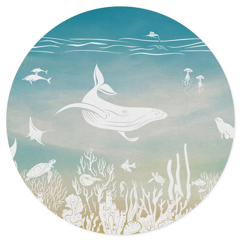 Adesivo murale "Paradiso sottomarino" - Ombre - Kikki Belle - Rotondo
