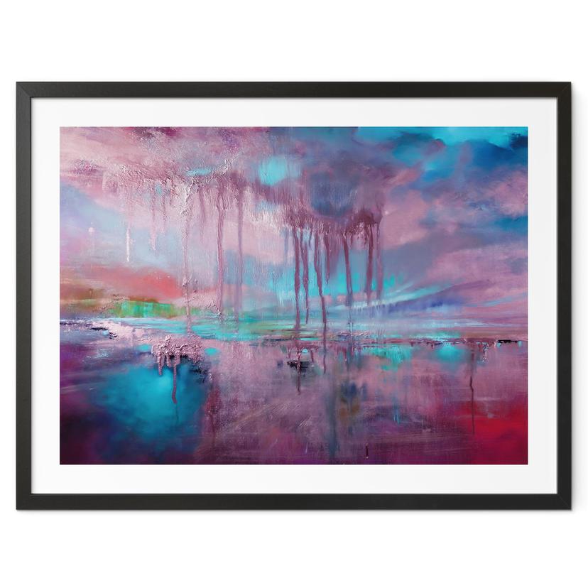 Plakat Violet regn over blå dis - Schmucker