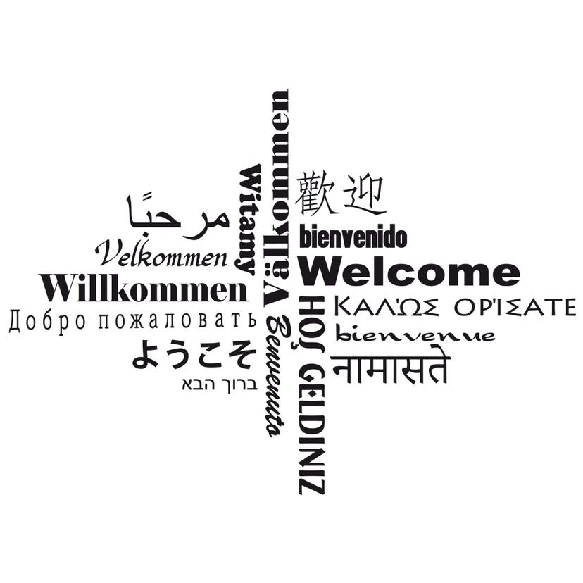 Adesivo murale - Welcome multiculturale