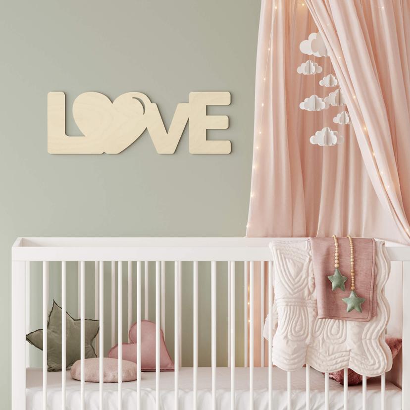 Lettres décoratives en bois Love