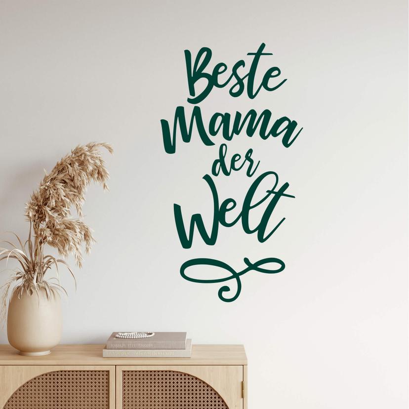 Wandtattoo Typo Beste Mama der Welt