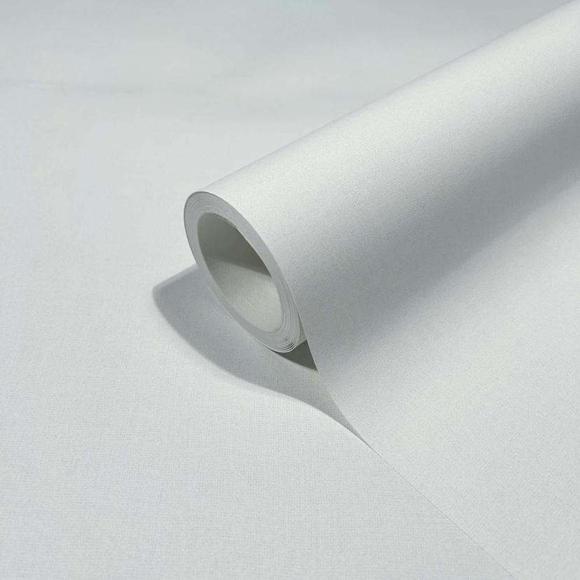 Carta da parati in tessuto non tessuto a tinta unita moderna in bianco