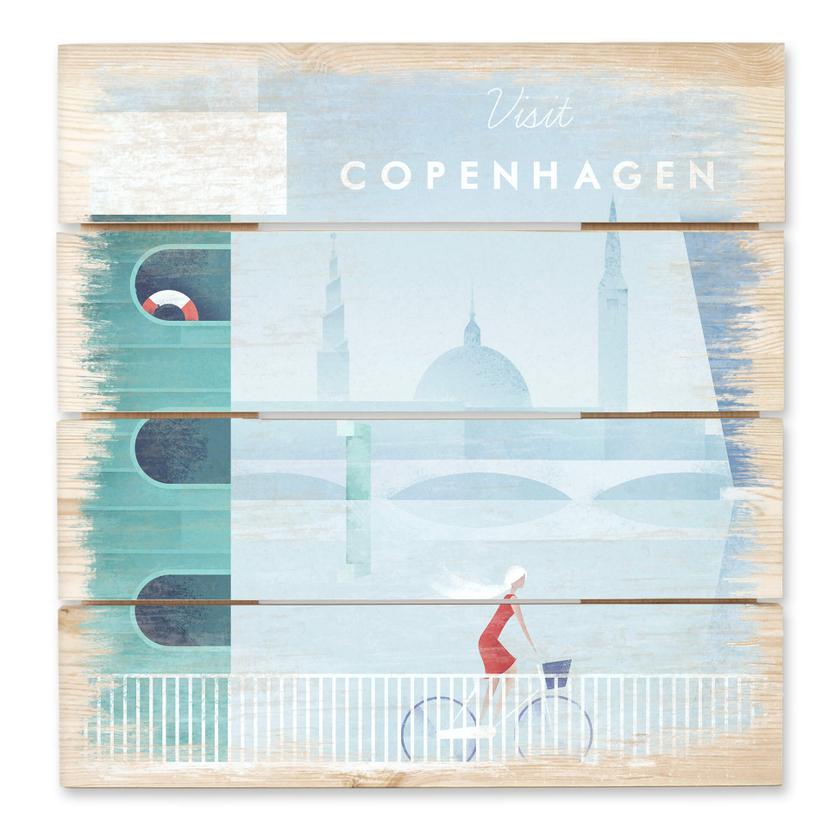 Cuadro de madera Rivers - Copenhague - 40x41,5 cm