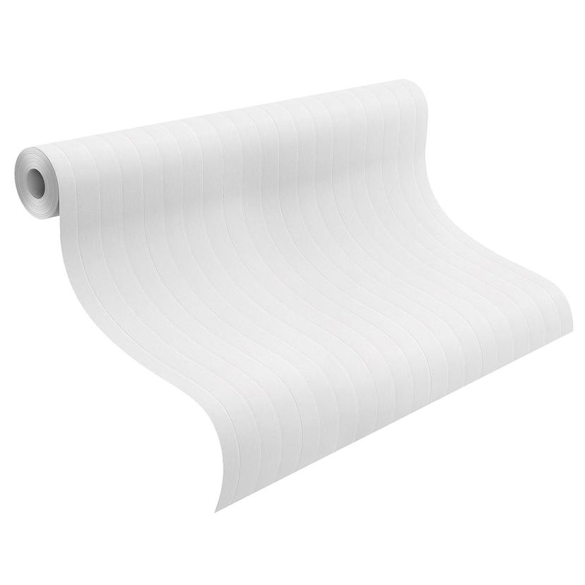 Effen behang, vliesbehang met structuur Bauhaus wit