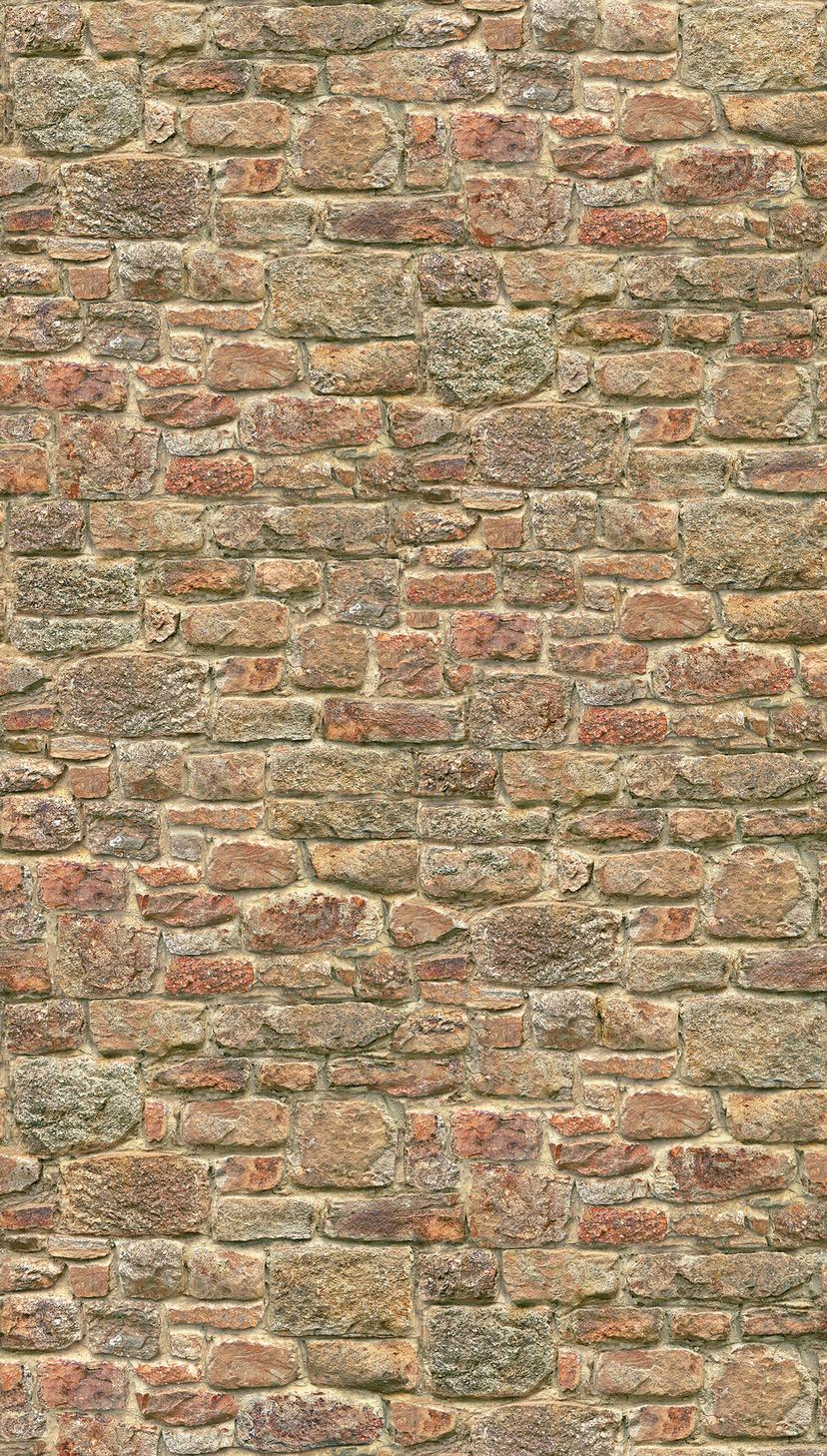 Fotomural de piedra naranja rojo - Papel pintado tejido-no tejido Livingwalls industriales - Mate y