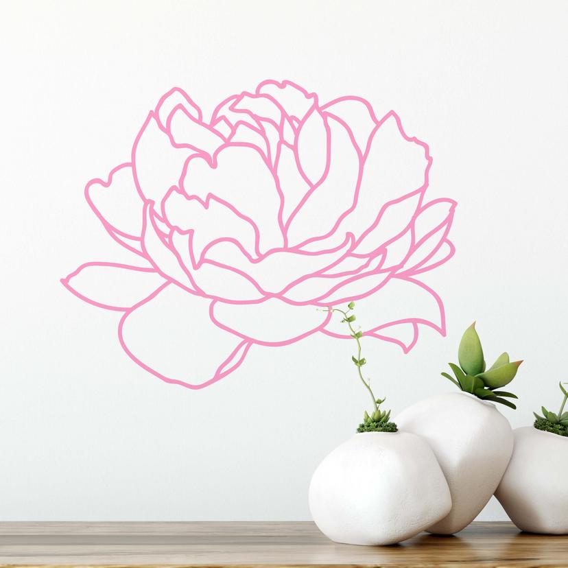 Muursticker Peony Blossom 02
