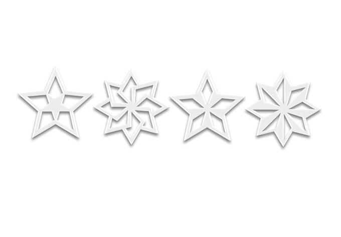 Decoración acrílica para árbol Estrellas Geo (4 uds.)