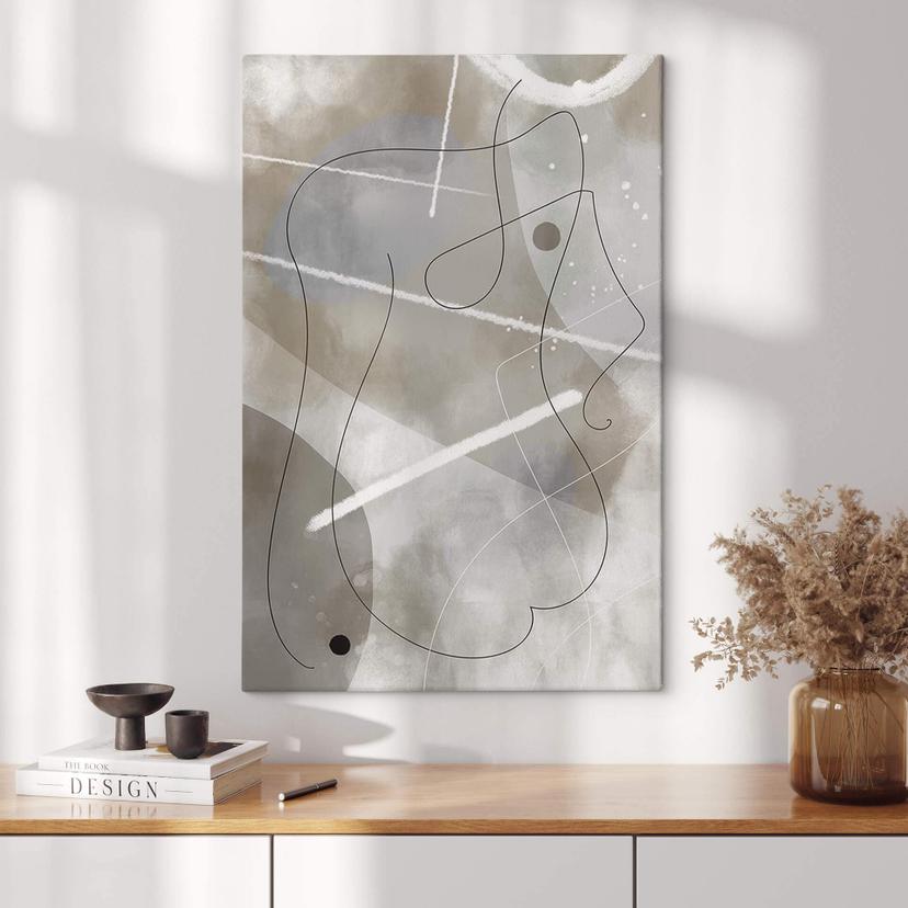 Tableau sur toile 1X Studio - Dessin au trait Silhouette d'une femme - Abstrait et graphique