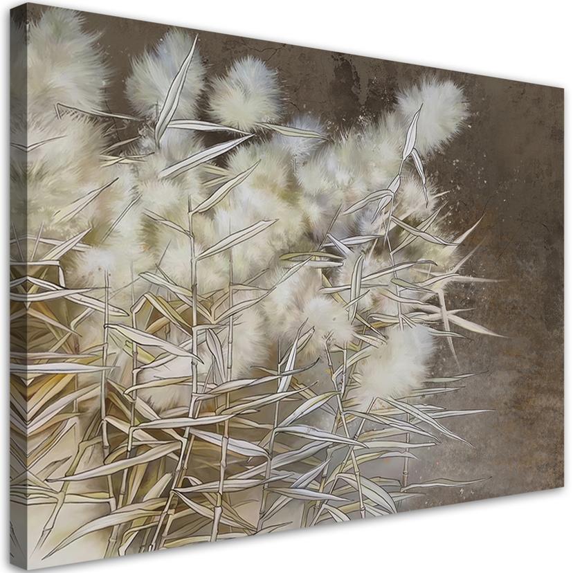 Tableau sur toile, Herbe de pampa Boho