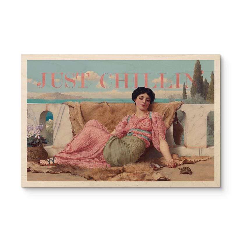Tableau sur bois Just Chillin - Inspiré par John William Godward