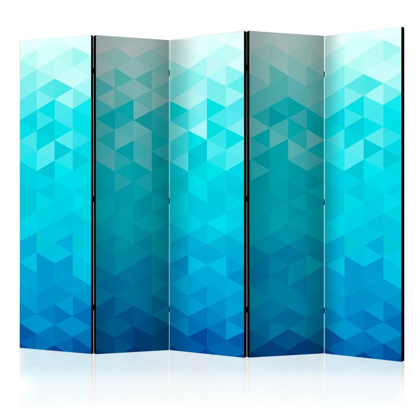 Divisorio per sala - Pixel blu azzurro, 3 pezzi