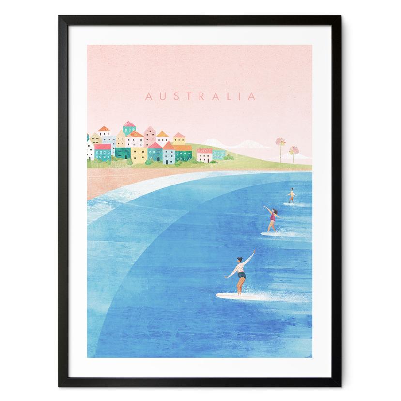 Plakat Surfing på Australiens kyst - Rivers