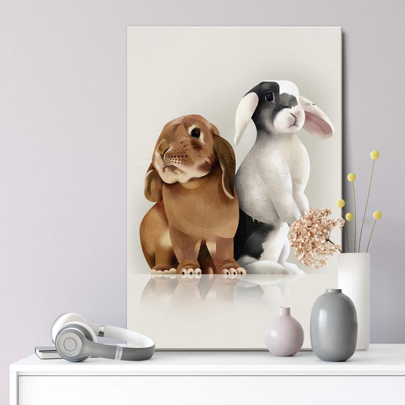 Tableau sur toile Braun - Bunny Love