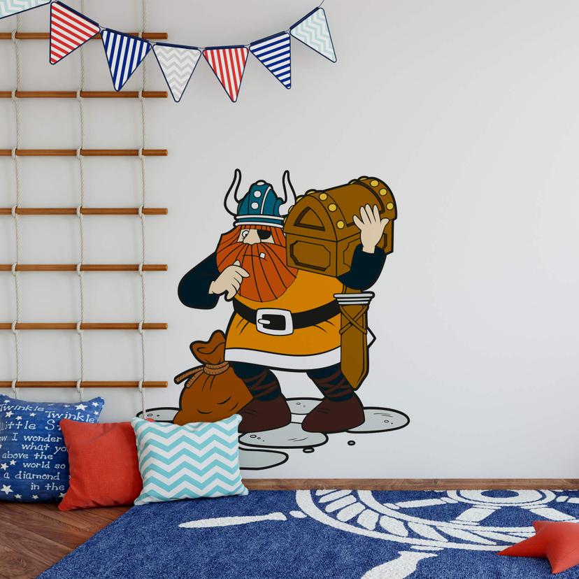Muursticker Wickie de Viking - Halvar 1