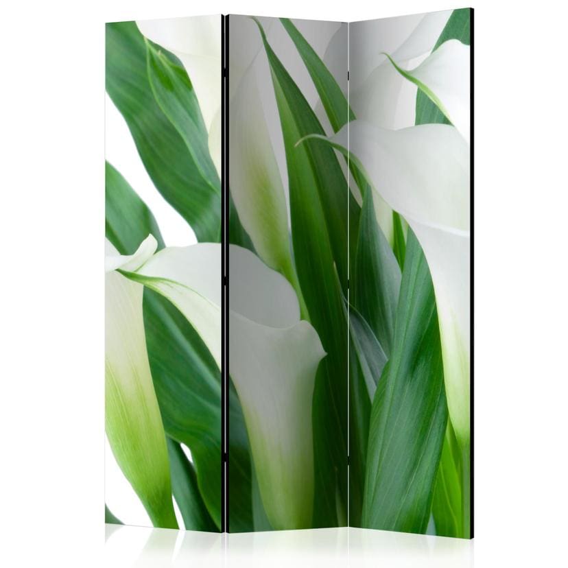 Paravent Séparation de pièce - Bouquet de fleurs - Callas, 3 pièces