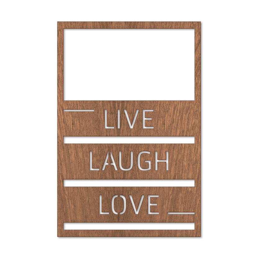 Decoro in legno - Live Laugh Love