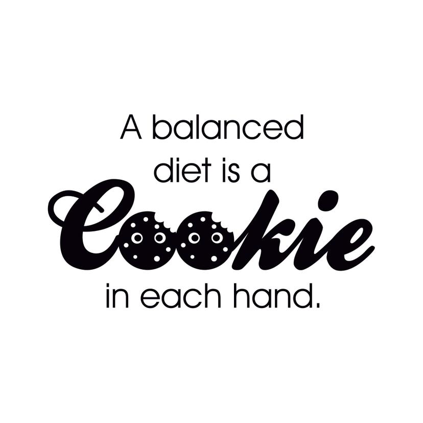 Sticker mural - A Balanced Diet...