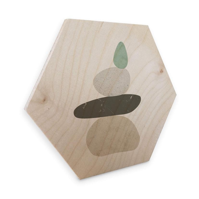 Hexagone - Placage bois de bouleau - Nouveauprints - Pebbles 3