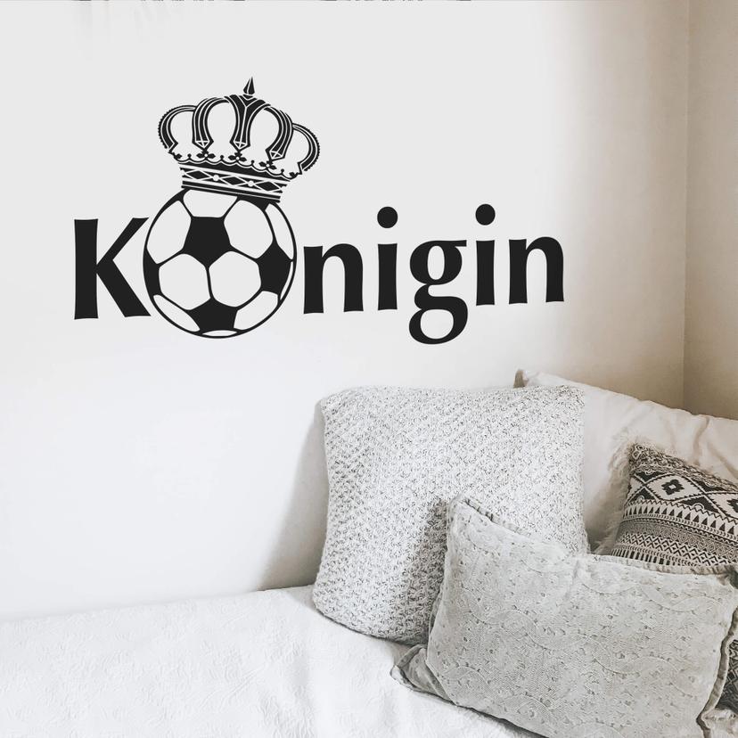 Wandtattoo Fussballkönigin