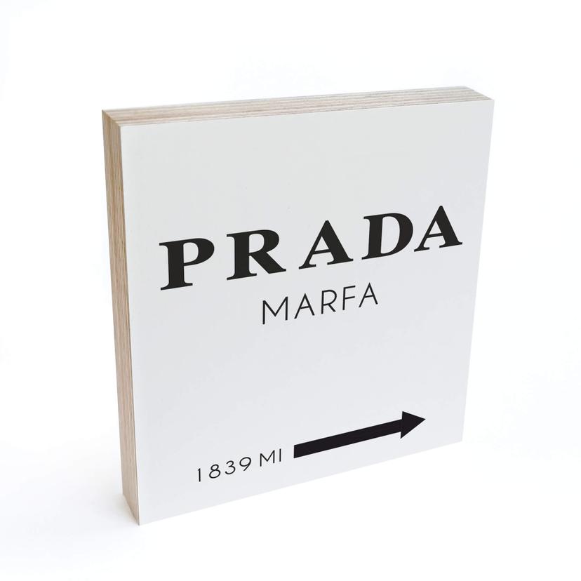 Billede af træ til at sætte op - Prada Marfa - 15x15 cm