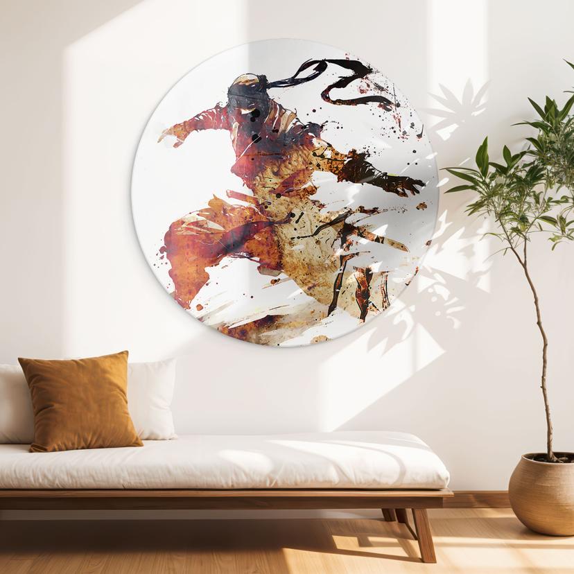 Decorazione murale in Dibond Ninja volante - Kulik