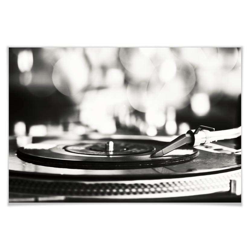 Poster Vinyl Record on Turntables