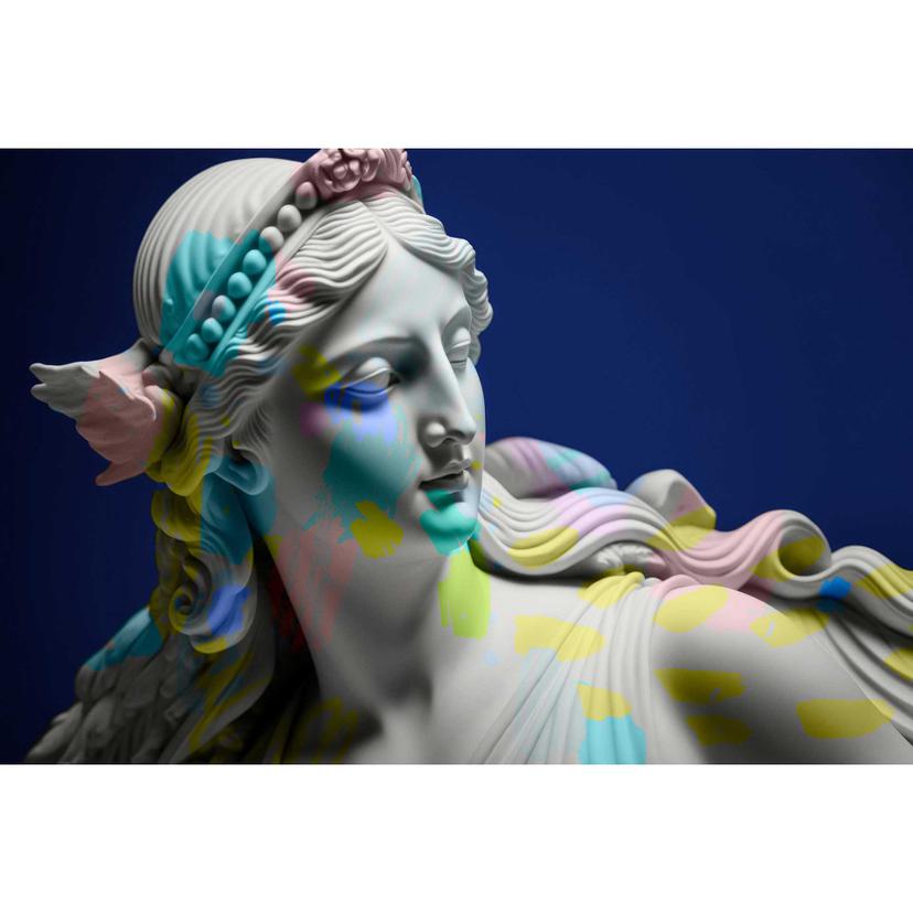 Fotomural barroco con salpicaduras de color - Una interpretación moderna del arte clásico