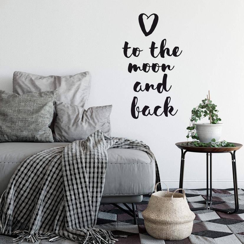 Adesivo murale  – To the moon and back