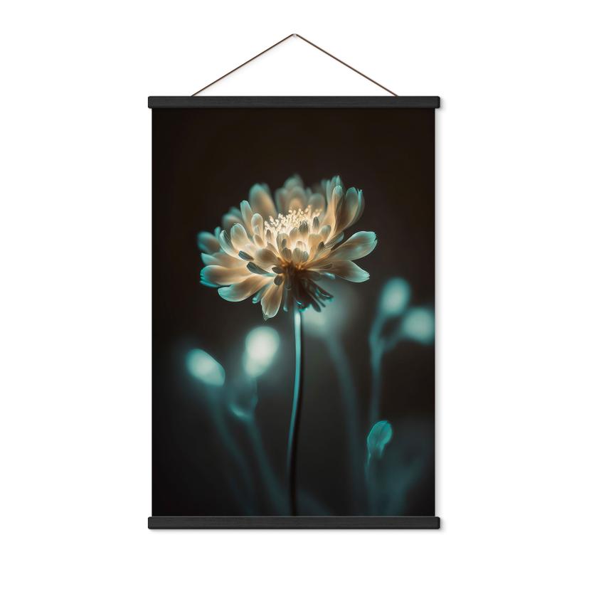 Tekstil plakat med lyst blomsterhjerte - Treechild