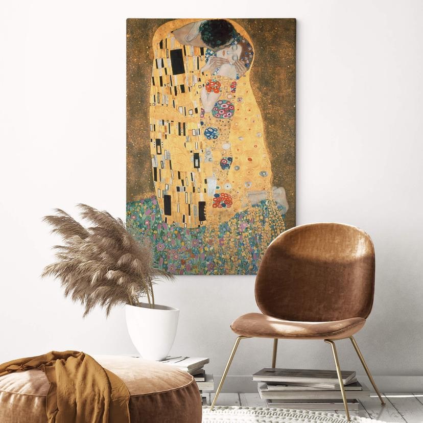 Stampa su tela Klimt - Il bacio