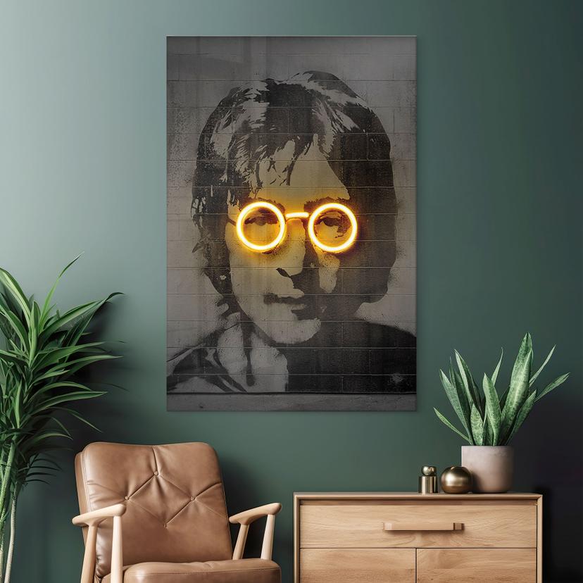 Stampa su vetro acrilico John Lennon - Mielu