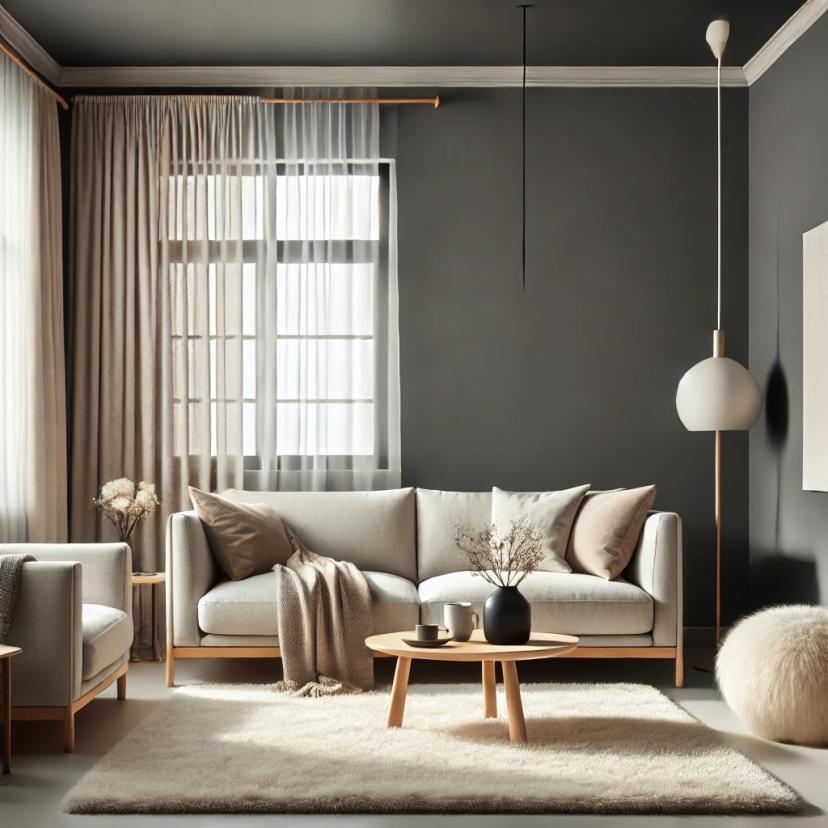 Grau Wandfarbe seidenmatt I Poised Pepper | elegante, moderne Atmosphäre schaffend | THE COLOR KITCH