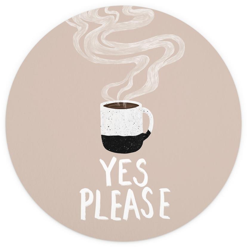 Taza de café caliente por la mañana | Papel pintado Cocina - EMELIEmaria - Round - Papel pintado aut