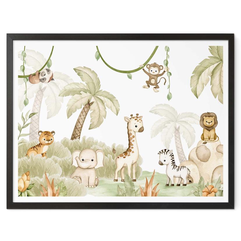 Plakat Oliver Robins - Animals and Palm Trees