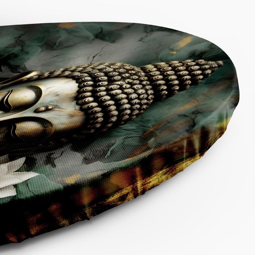 Tela rotonda Murale Buddha Zen Astrazione