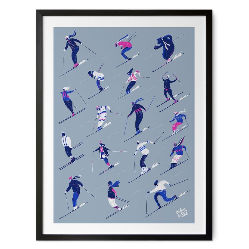 Póster Esquí en invierno - Harrison