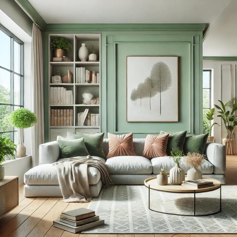 Grün Wandfarbe seidenmatt I Woodruff Cream | Raumharmonie schaffend | THE COLOR KITCHEN