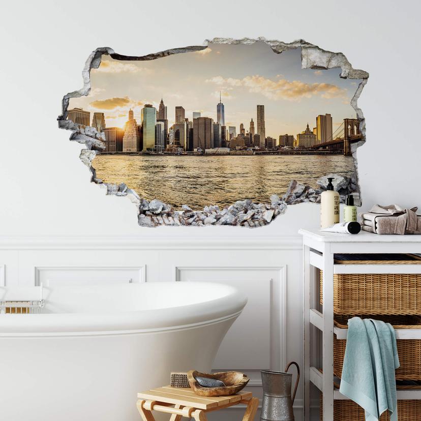 3D Wallsticker - Solnedgang på Manhattan