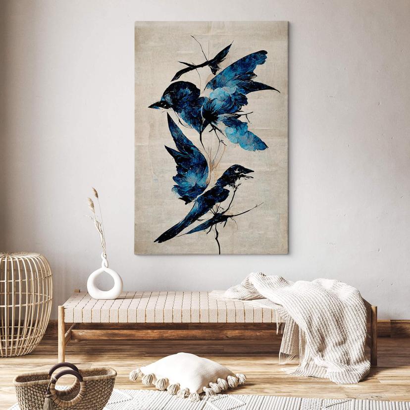 Stampa su tela Treechild - Blue Birds