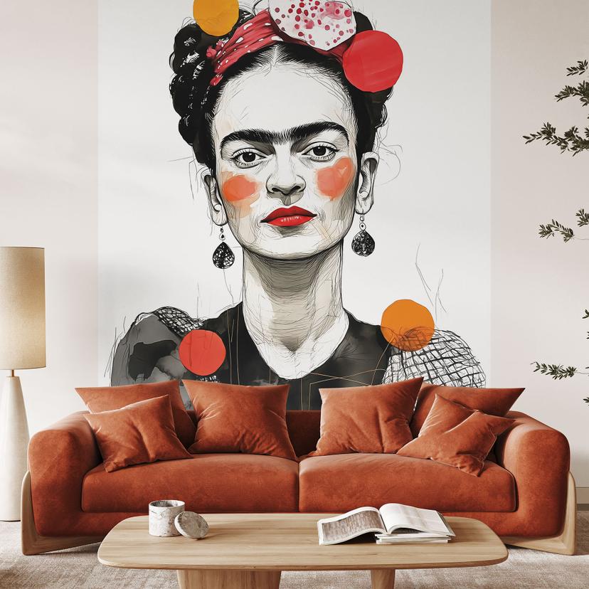 Frida Kahlo pop art portræt Fototapet - Jaszke