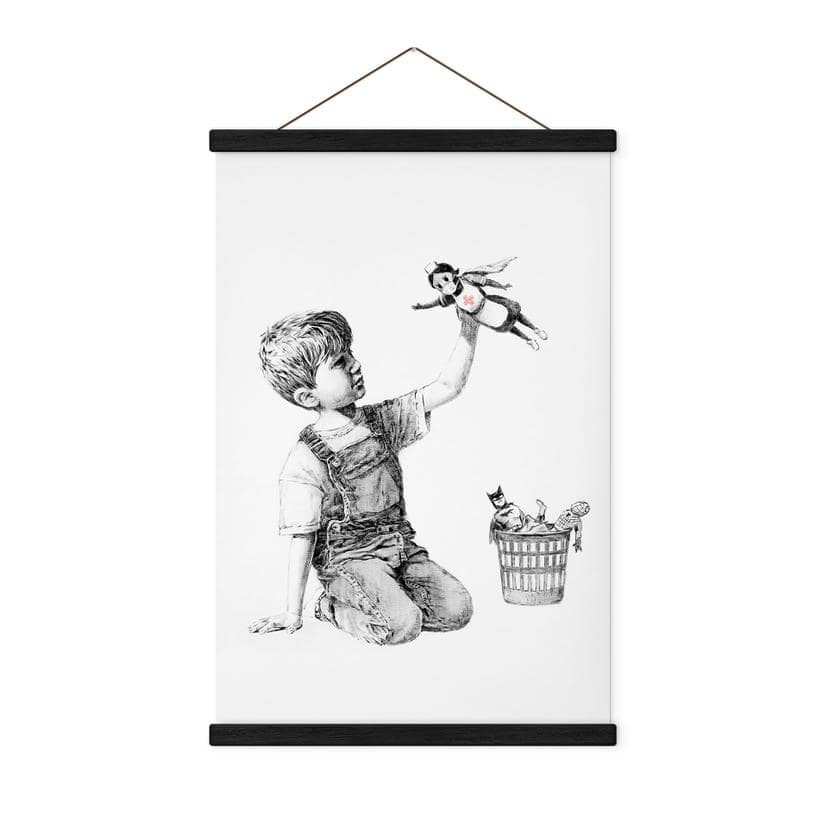 Tekstil plakat af Real Hero - Banksy