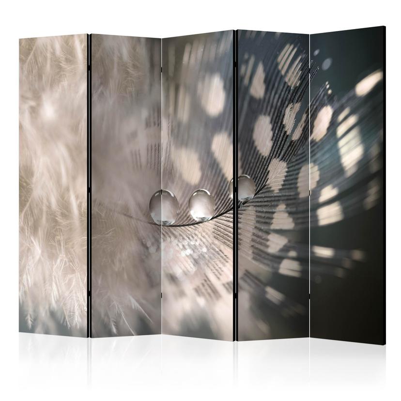 Rumdeler - Elegant fjer, 5-delt - 225x172 cm
