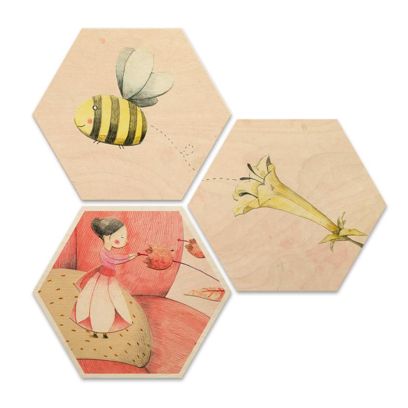 Hexagon hout - Loske - Duimelijntje
