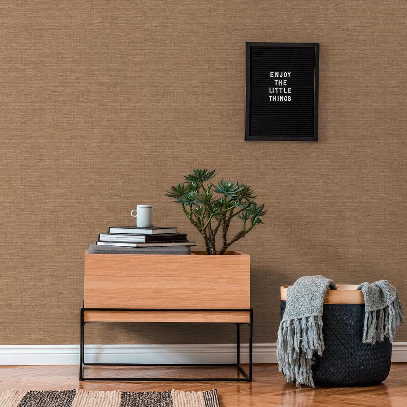 Livingwalls Textiel Optiek Behang Desert Lodge Vliesbehang