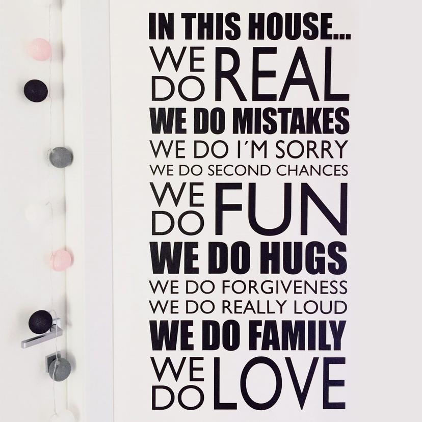 Adesivo murale - In this house...