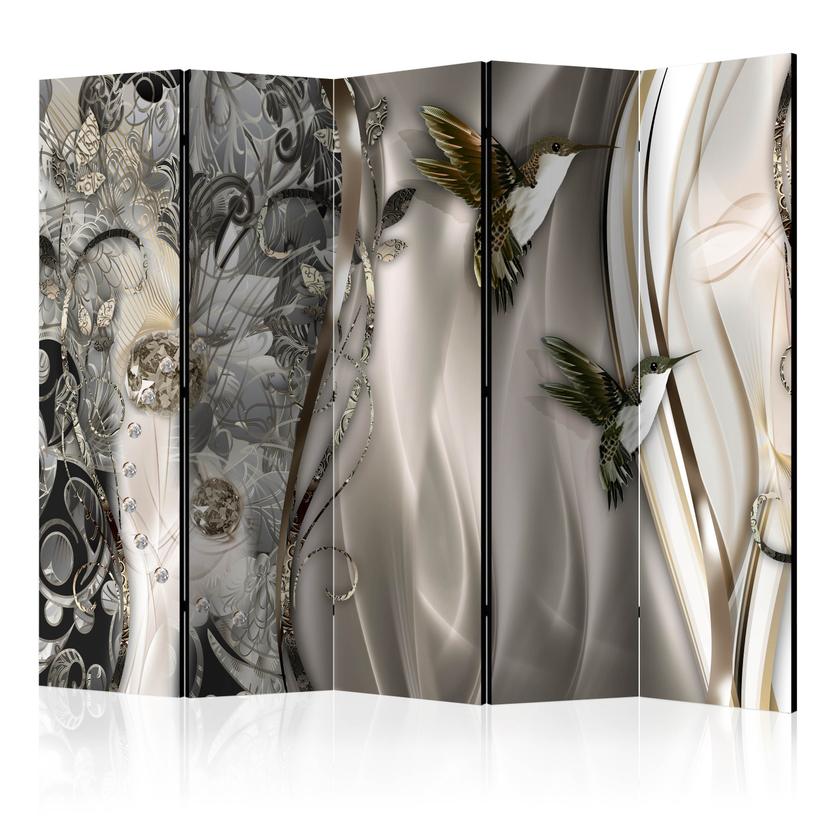 Paravent Séparation de pièce - Source de cristal , 5 pièces - 225x172 cm