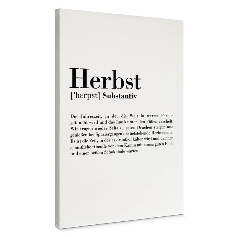 Leinwandbild Grammatik - Herbst