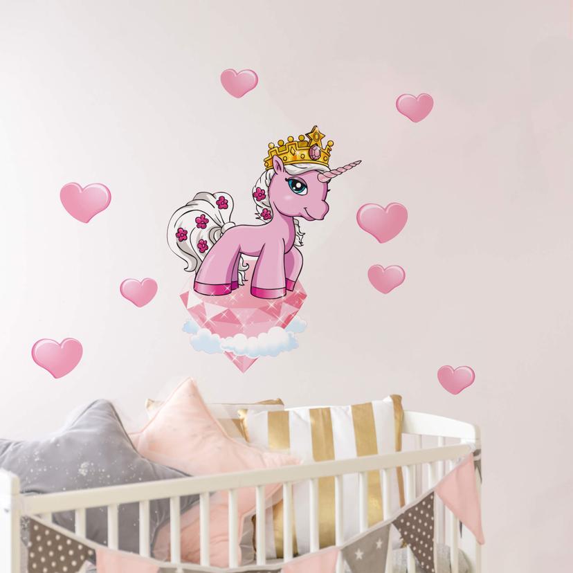Wallsticker Filly Unicorn Romance Rose